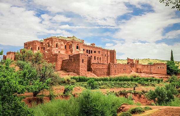 Old Telouet kasbah Old Telouet kasbah â former palatia residence of Glaoui tribe casbah telouet stock pictures, royalty-free photos & images