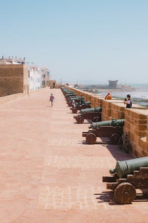Canons along the coast, Morocco