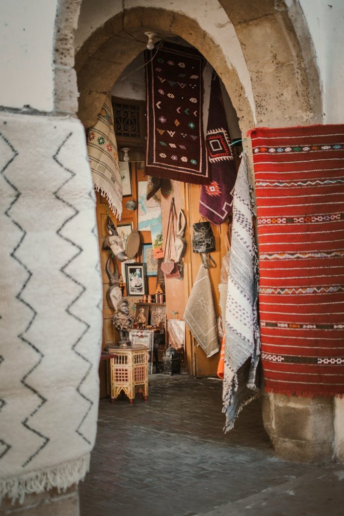 traditional moroccan textile shop in casablanca