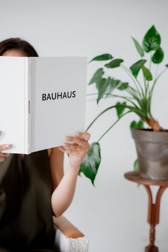 a woman reading a book
