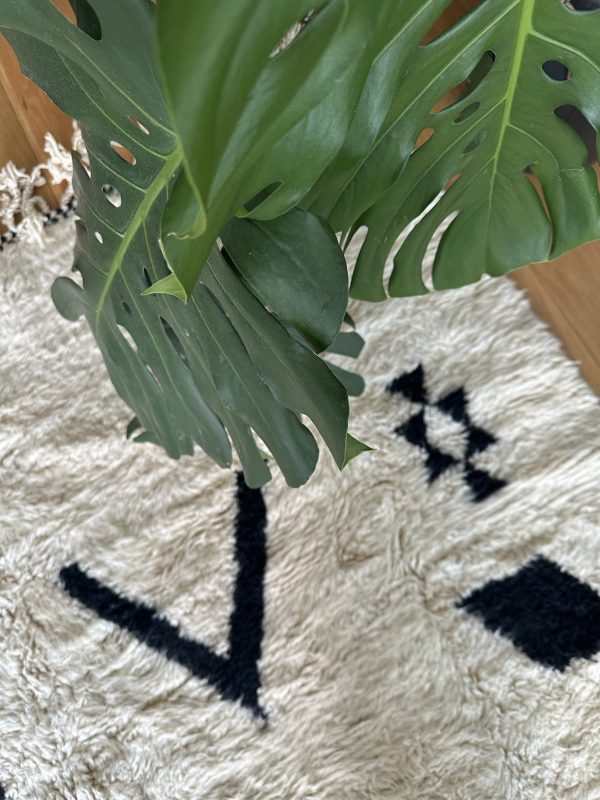 Bold Geometric Beni Ourain Rug - 3x2m - Handmade Moroccan Carpet - Image 4