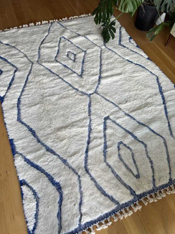 Authentic Beni Ourain Rug 3x2m – Handwoven Moroccan Wool Carpet with Geometric Diamond Pattern - Image 2
