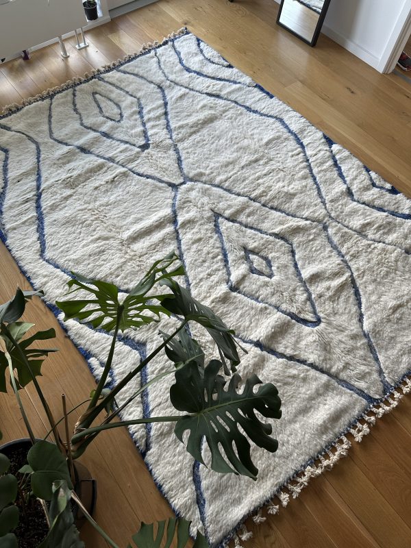 Authentic Beni Ourain Rug 3x2m – Handwoven Moroccan Wool Carpet with Geometric Diamond Pattern - Image 4