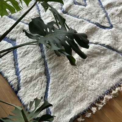 Authentic Beni Ourain Rug 3x2m – Handwoven Moroccan Wool Carpet with Geometric Diamond Pattern