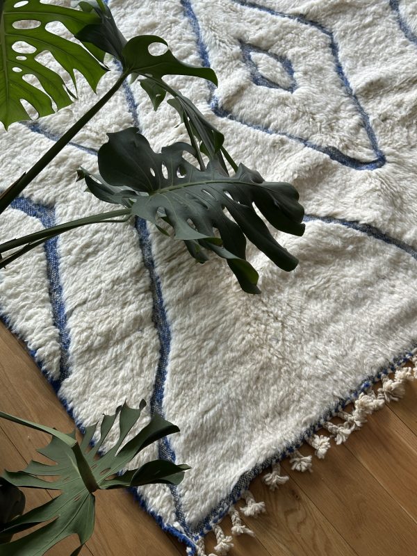 Authentic Beni Ourain Rug 3x2m – Handwoven Moroccan Wool Carpet with Geometric Diamond Pattern