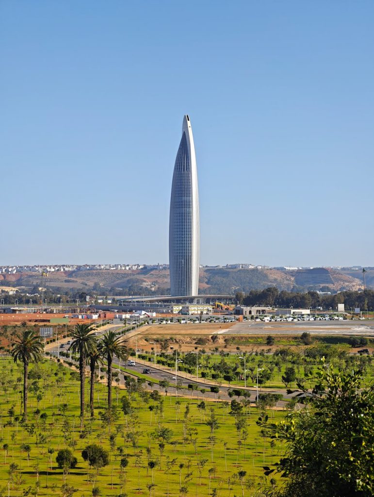 stunning view of mohammed vi tower in rabat morocco