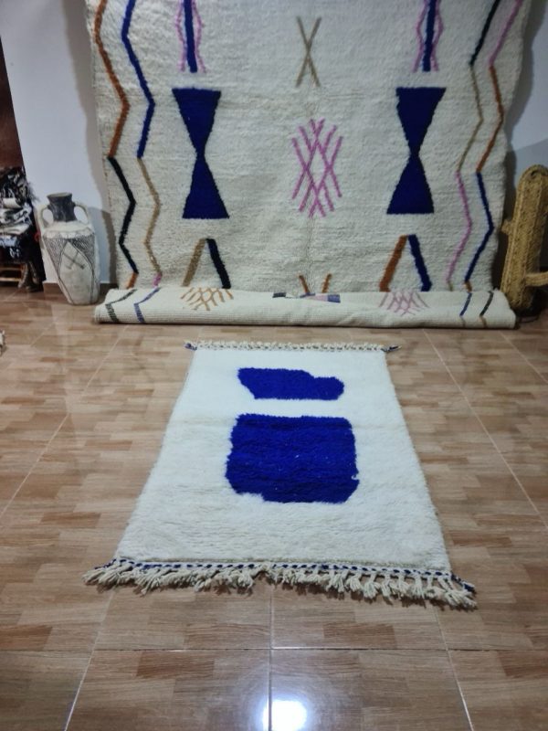 Scandinavian Moroccan Fusion - 1.5x1m Beni Ourain Rug for Small Spaces - Image 4