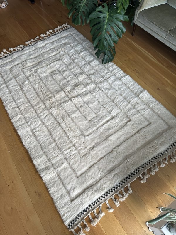 Authentic Beni Ourain Rug, 2.5x1m - Minimalist Geometric Elegance - Image 2