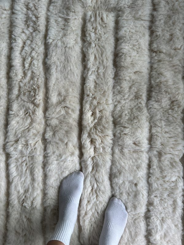 Authentic Beni Ourain Rug, 2.5x1m - Minimalist Geometric Elegance - Image 4