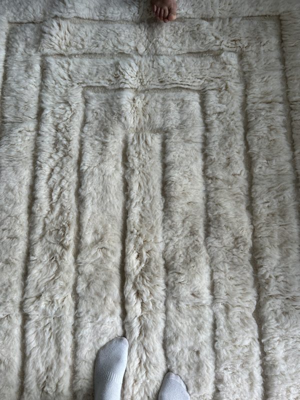 Authentic Beni Ourain Rug, 2.5x1m - Minimalist Geometric Elegance - Image 5