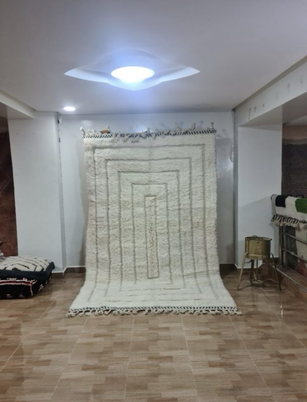Authentic Beni Ourain Rug, 2.5x1m - Minimalist Geometric Elegance - Image 6