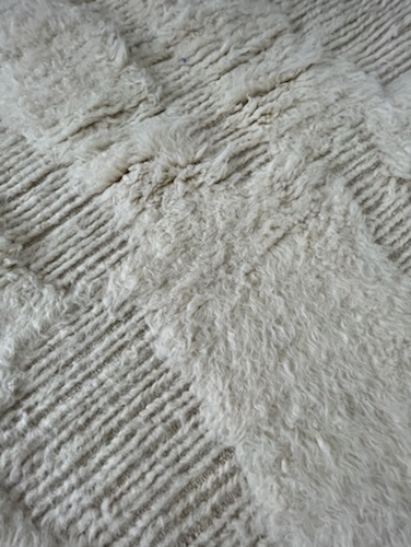 White 15x1m beni ourain rug available at She&Elle of Morocco